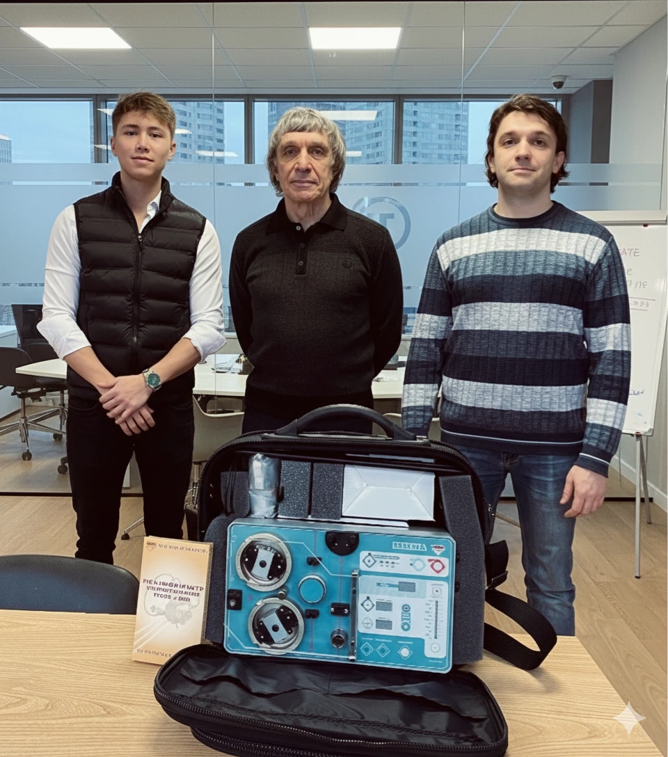 Equipe e equipamento GEMMA · arquivo da empresa